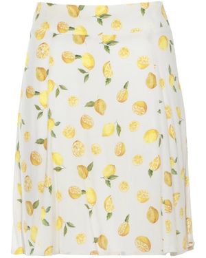 Mar De Margaritas Rokken ,Wit ,Kate Shirred Skirt - Metallic