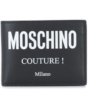 Moschino Schwarze geldbörsen mit portafogli design