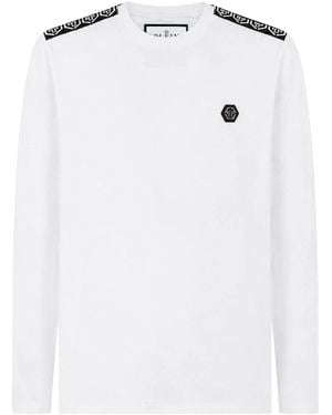 Philipp Plein Pullover Rundhalsausschnitt Ls All Over Pp - Weiß