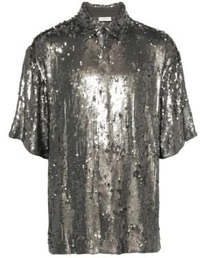Dries Van Noten Short Sleeve Shirts - Grey