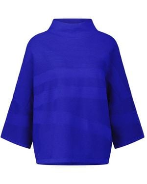 Joseph Ribkoff Gestreept Gebreide Trui Met 3/4 Mouwen - Blauw