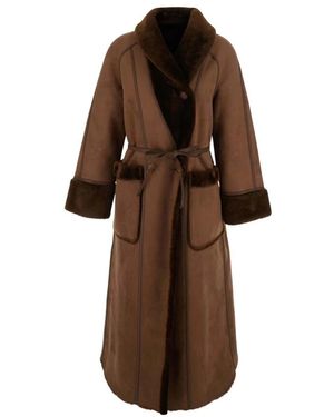 Urbancode Merino A Line Swingcoat - Bruin