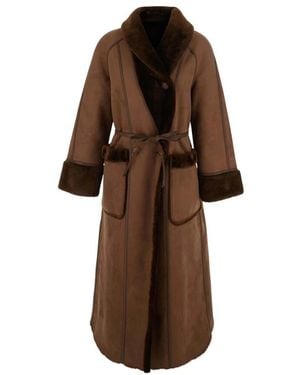 Urbancode Merino A Line Swingcoat - Bruin
