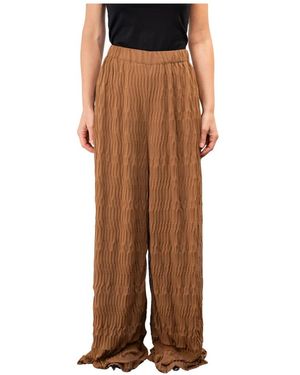 Pierantoniogaspari Wide Trousers - Marrone