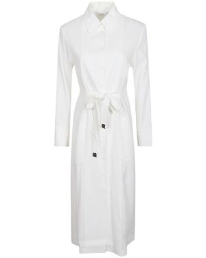 Max Mara Kleedjes ,Wit ,Linnen Jurken