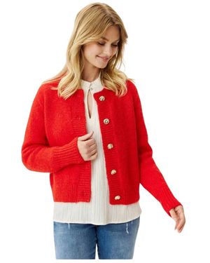 iN FRONT Cardigans - Rojo