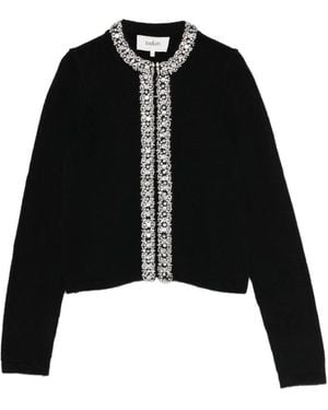 Ba&sh Truien & Vesten ,Zwart ,Katoen Louna Diamante Gebreid Vest