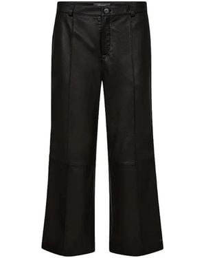 Mos Mosh Leather Pants - Black