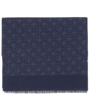 Ferragamo Winter Schal - Blau