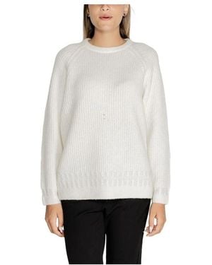 Guess Round-Neck Knitwear - White
