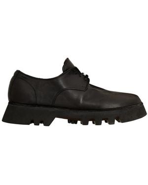 Guidi Zoomorphic Derby Shoe - Black