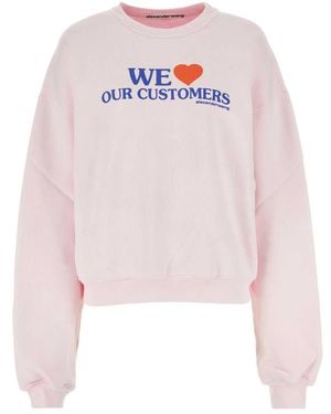 Alexander Wang Pastelroze Katoenen Sweatshirt