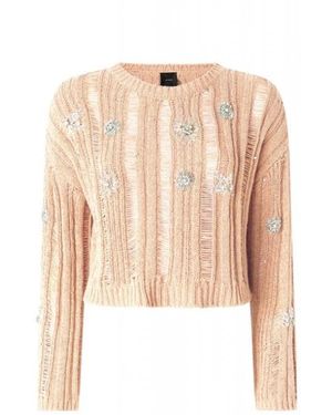 Pinko Round-Neck Knitwear - Rosa