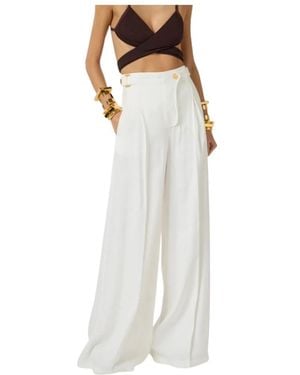 Elisabetta Franchi Wide Trousers - White
