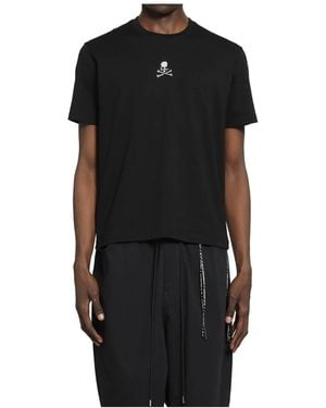 MASTERMIND WORLD Tops ,Zwart ,Katoen Rhinestone T-Shirt