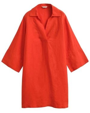 GANT Popover Leinenkleid - Rot