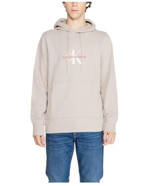 Calvin Klein Distressed Monologo Hoodie - Natur