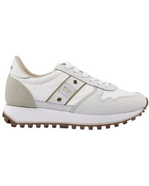 Blauer Sneakers - Blanc