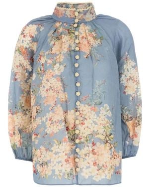 Zimmermann Blauwe Kanten Afwerking Shirt