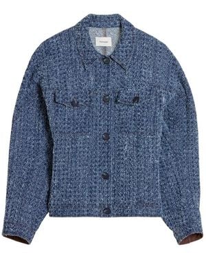 Holzweiler Jassen ,Blauw ,Katoen Blauwe Katoenen Jas Met Moderne Twist