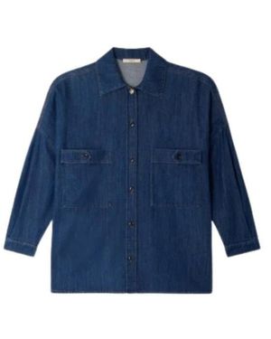 Sessun Overhemden ,Blauw ,Katoen Nevada Overshirt