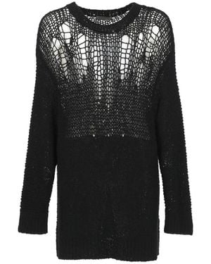 Yohji Yamamoto Round-Neck Knitwear - Black