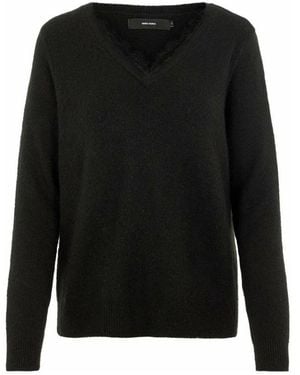 Vero Moda V-Hals Gebreide Kleding - Zwart