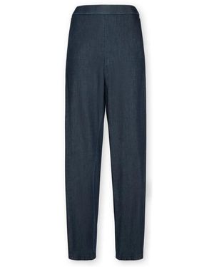 Elena Miro Jeans ,Blauw ,Katoen Regular Chambray Jeans