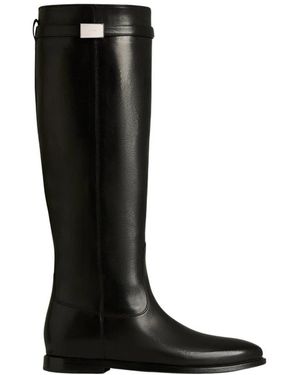 Kiton Wadenhohe Stiefel Aus Kalbsleder - Schwarz