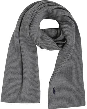 Polo Ralph Lauren Stijlvolle Winter Sjaal Voor Mannen - Grijs