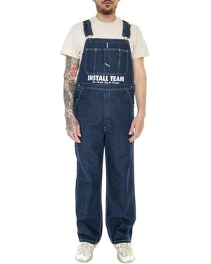 Dickies Jumpsuits & Playsuits ,Blauw ,Denim Salopette Denim Jeans