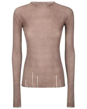 Uma Wang Round-Neck Knitwear - Marrone