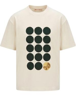 Marni Planet Print T-Shirt - Naturel