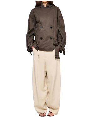 OOF WEAR Jassen ,Bruin ,Katoen Carcoat Cotone Smerigliato - Naturel