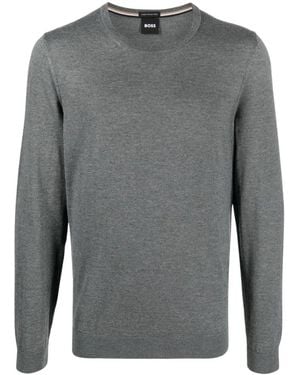 BOSS Round-Neck Knitwear - Grijs