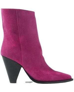 SCAROSSO Heeled Boots - Purple