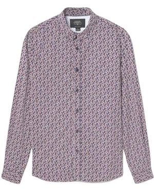 Le Temps Des Cerises Overhemden ,Veelkleurig ,Floy Long-Sleeve Shirt - Paars