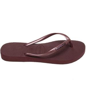 Havaianas Slim Logo Metallic - Lila