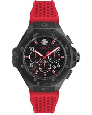 Philipp Plein Chrono royal nero rosso orologio in silicone