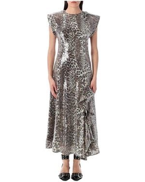 Ganni Sequinrd Midi Dress - Multicolor