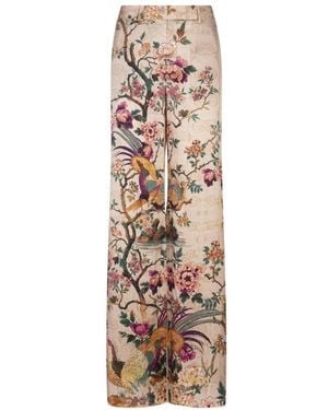 Roberto Cavalli Wide Pants - Natural