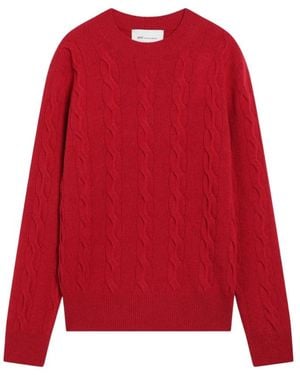 Ami Paris Trui Met Ronde Hals En Ton-Sur-Ton Logo - Rood