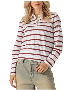 Modström Hellenmd Ls Stripe Polo - Rot