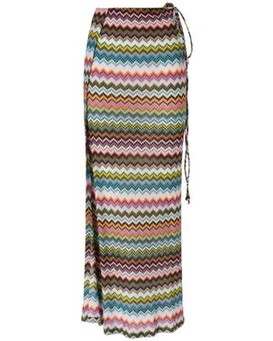 Missoni Rokken ,Veelkleurig ,Zigzag Wrap Skirt - Meerkleurig