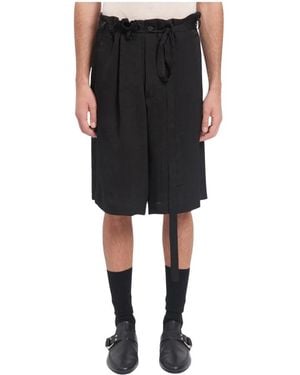 Ann Demeulemeester Zwarte Lounge Shorts Voor Mannen