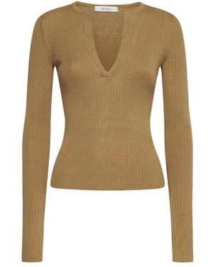 Max Mara V-Neck Knitwear - Green