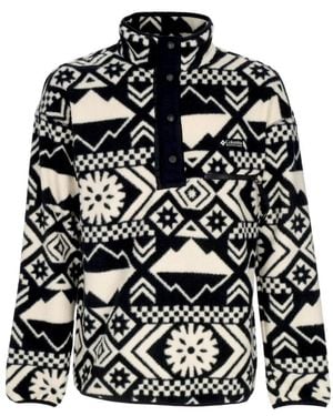 Columbia Geruite Fleece Half Snap Jas - Zwart