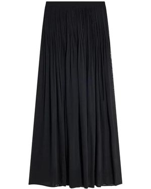 Semicouture Georgette Maxirock - Schwarz