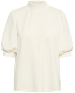 My Essential Wardrobe Overhemden ,Puff Blouse Snow Vrouwelijke Stijl - Wit