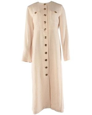 Pinko Single-Breasted Coats - Neutro